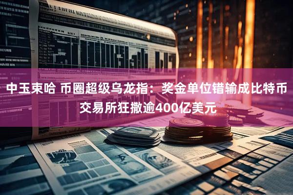 中玉束哈 币圈超级乌龙指：奖金单位错输成比特币 交易所狂撒逾400亿美元